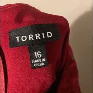torrid Dresses - RED LACE T-SHIRT SKATER DRESS torrid Dresses - RED LACE T-SHIRT SKATER DRESS
